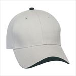 Stone Cap with Dark Green Top Button and Wave Sandwich